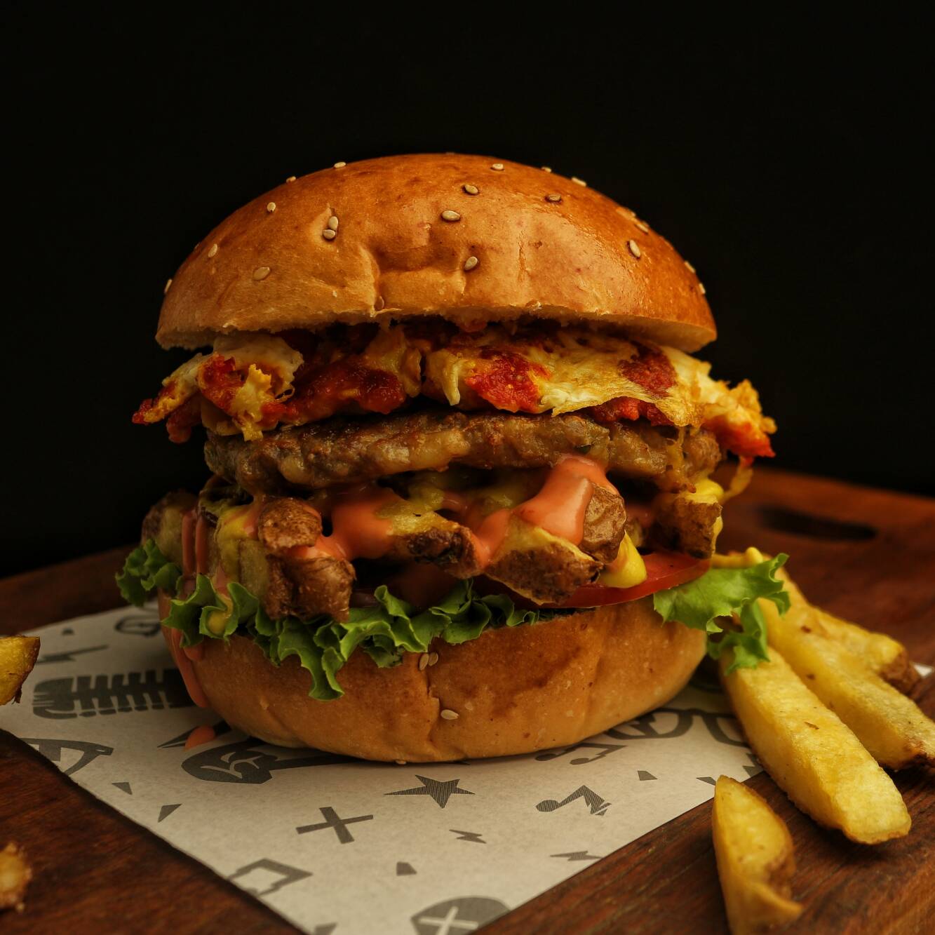 Hamburguesa La Huachana con Carne