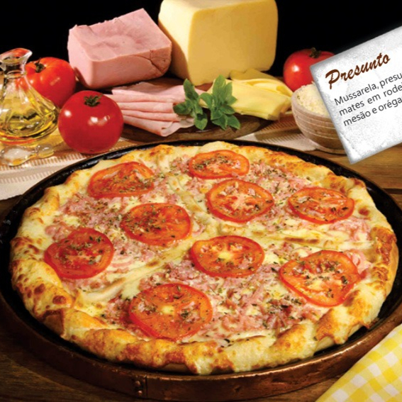 Presunto, Mussarela, Tomate e Oregano