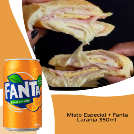 Misto Especial + Fanta Laranja 350ml