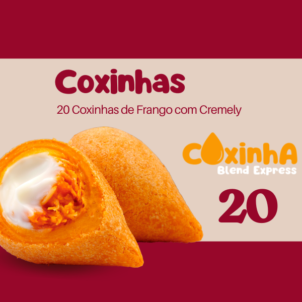 Uma deliciosa coxinha recheada, cada mordida revela uma massa leve e crocante por fora, cremosa e sedoso por dentro. Certamente satisfará o seu paladar e deixará você com gostinho de quero mais.