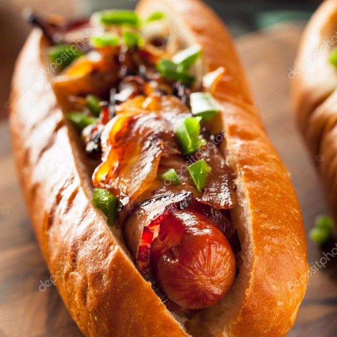 Hot Dog con Tocino
