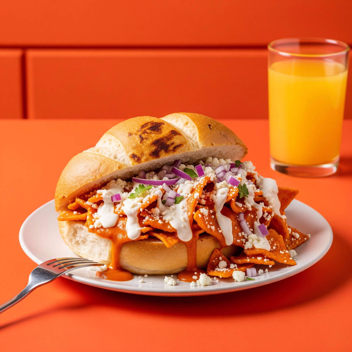 Torta de Chilaquiles Sencilla