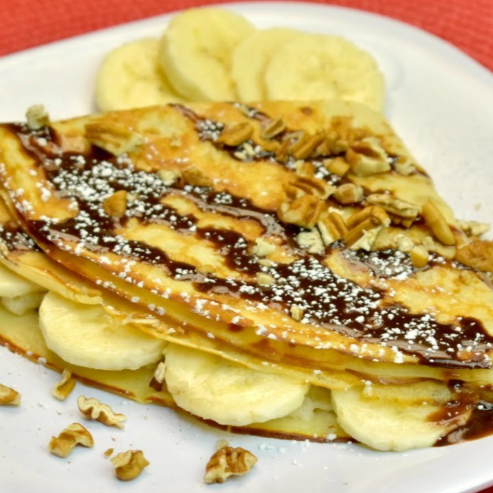Crepa de Mermelada de Fresa con Platano