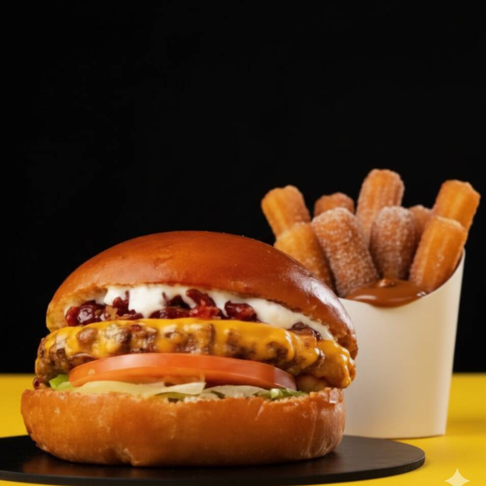 Prime bacon - hambúrguer 100% bovino 120g, queijo fatiado pollengi, alface americana fresquinha, tomate, pão de lanche, maionese grill e bacon.