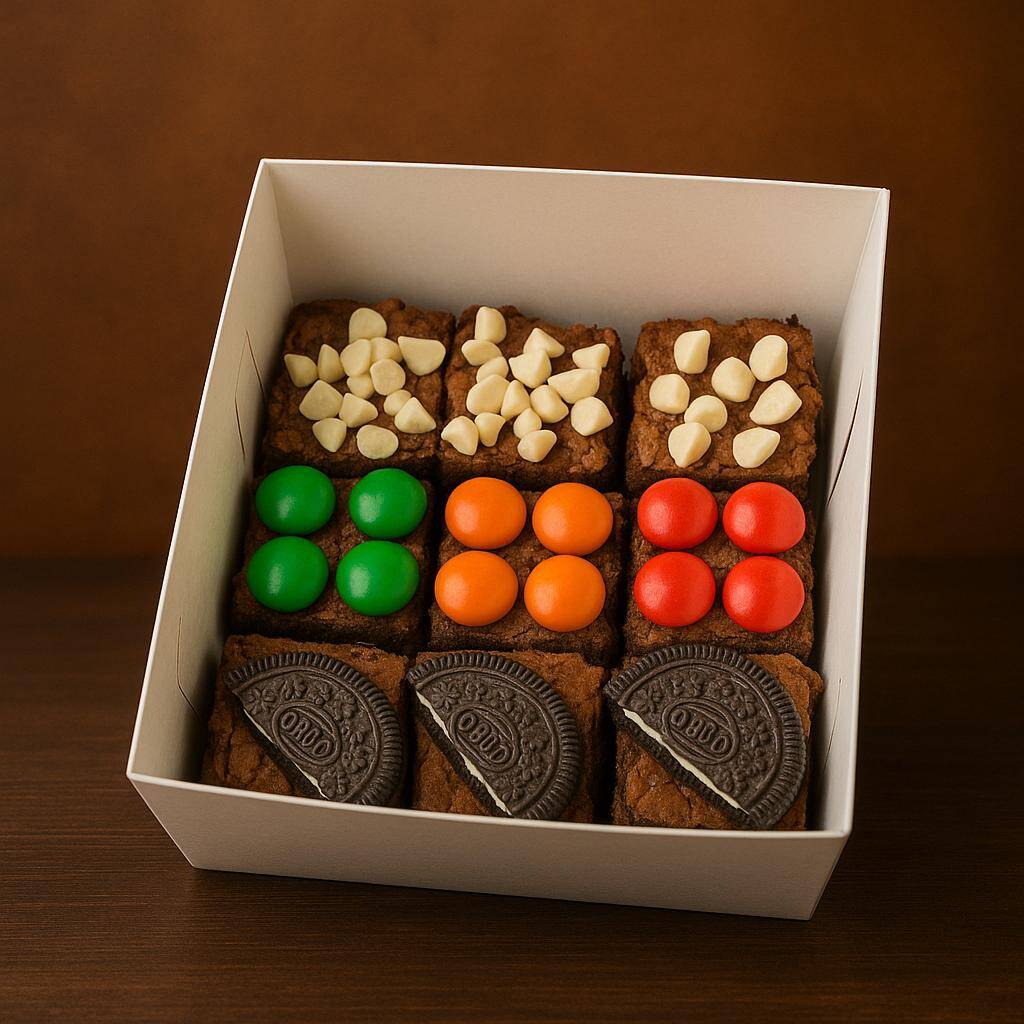 Caja De Mini Brownies X9