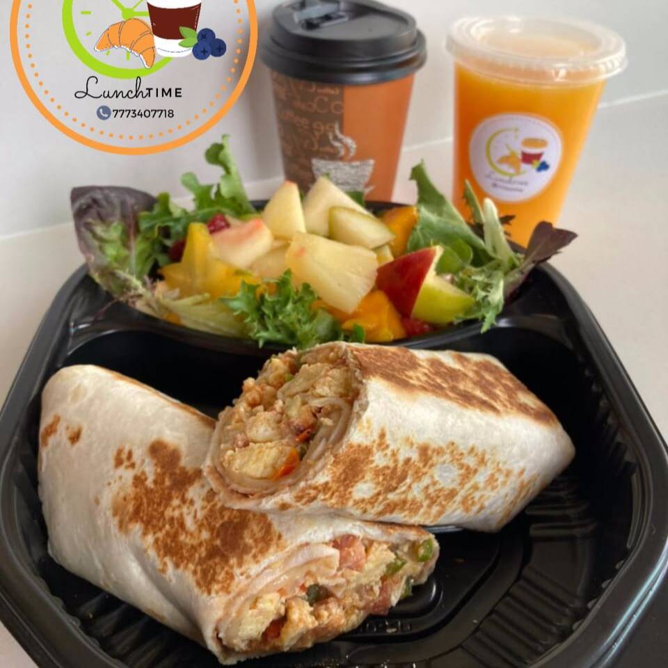 Combo Burrito con Fruta, Jugo y Cafe o Té 😍😊❤️💕