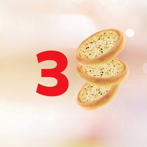 3 Esfihas de Queijo. Perfeito para um lanche rápido e saboroso!