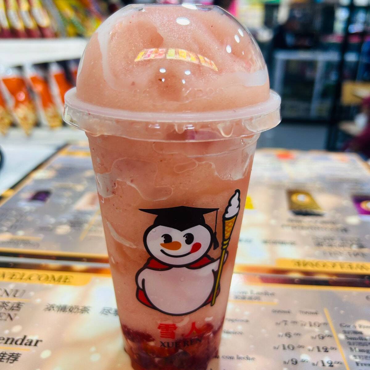 Frappe de Fresa y Coco