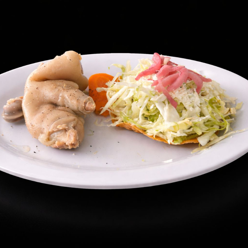 TOSTADA DE PATA CURTIDA