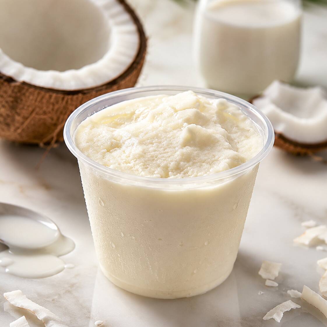 Nosso Sorvete de Coco é preparado com um sabor suave e uma cremosidade irresistível, realçado pelo toque marcante do coco que traz uma sensação leve e refrescante. A combinação perfeita para quem aprecia um clássico cheio de sabor em cada colherada.