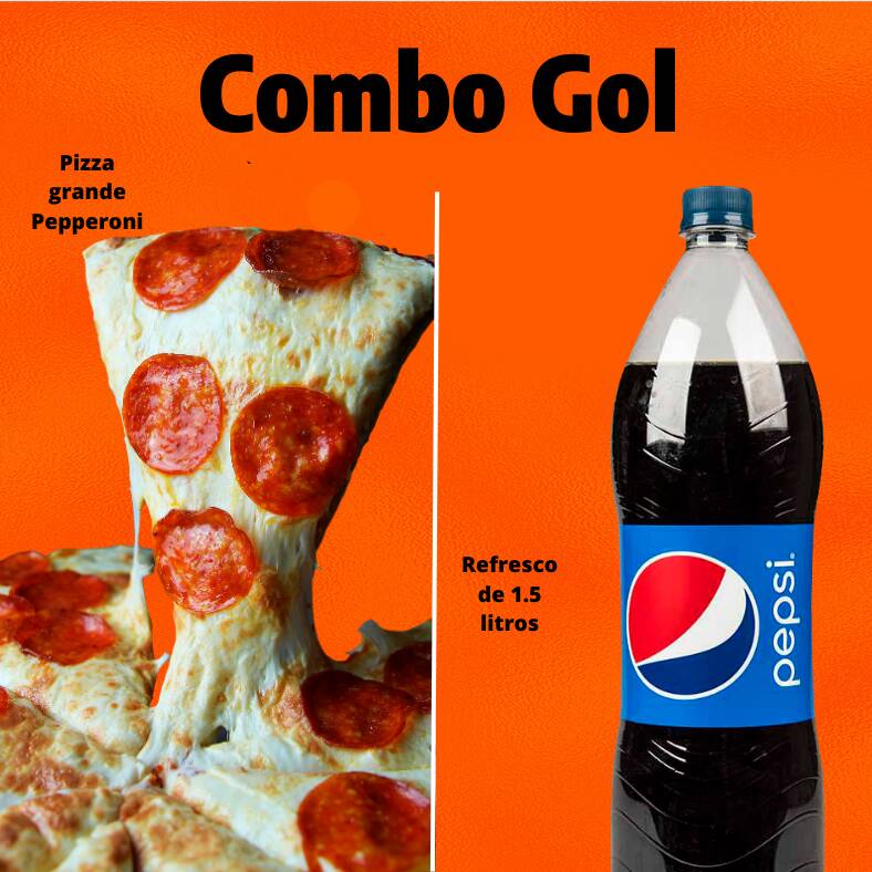 Combo Gol Pizza+Refresco1.5 L