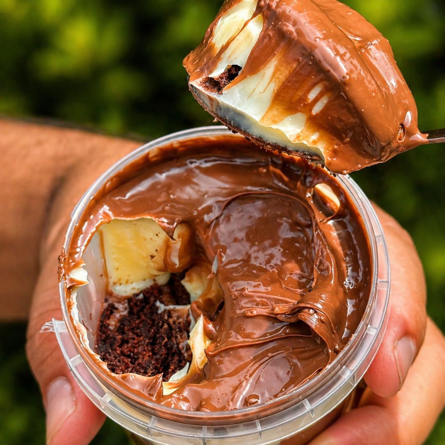 Camadas de Brownie molhadinho, com brigadeiro de ninho e muuuuita Nutella !