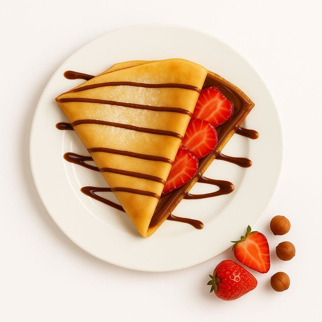 Crepa Nutella y Fresas Naturales
