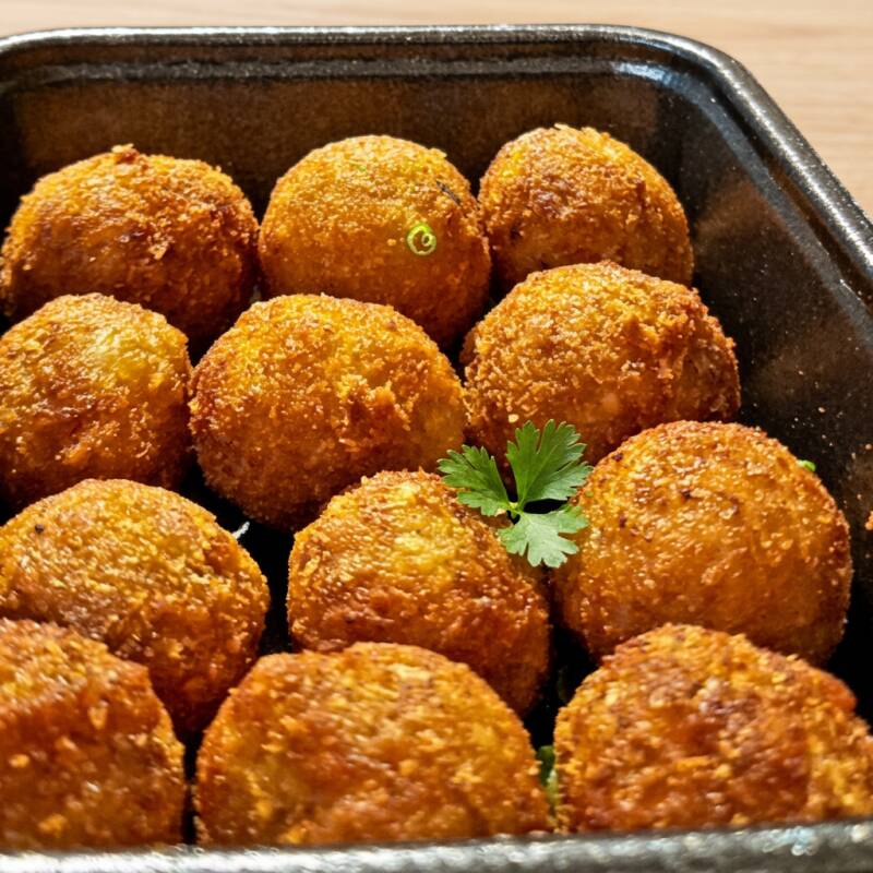 Croquete de peixe.