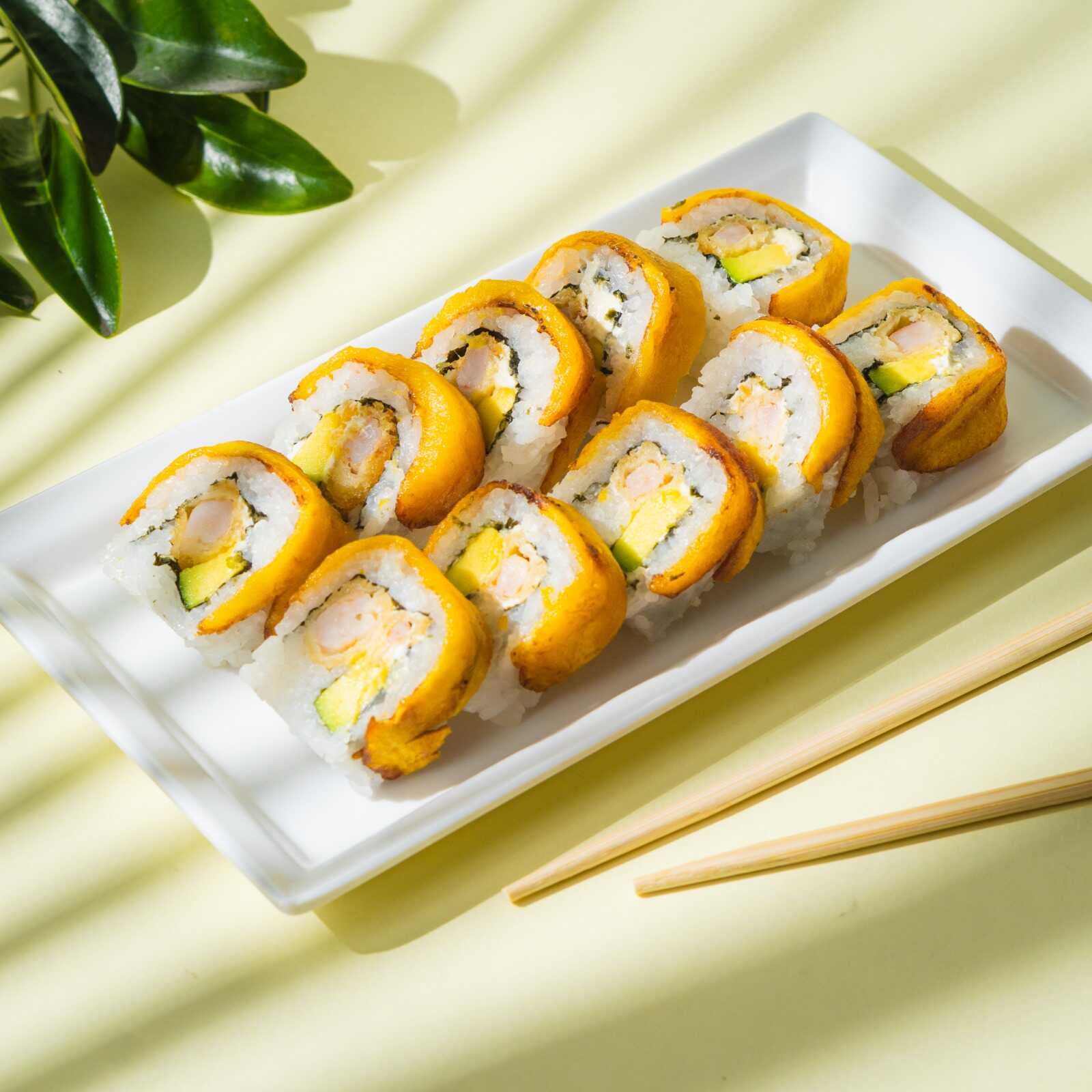 12 Bocados De Sushi Camarón Maduro
