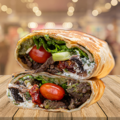 Wrap de fajita de res