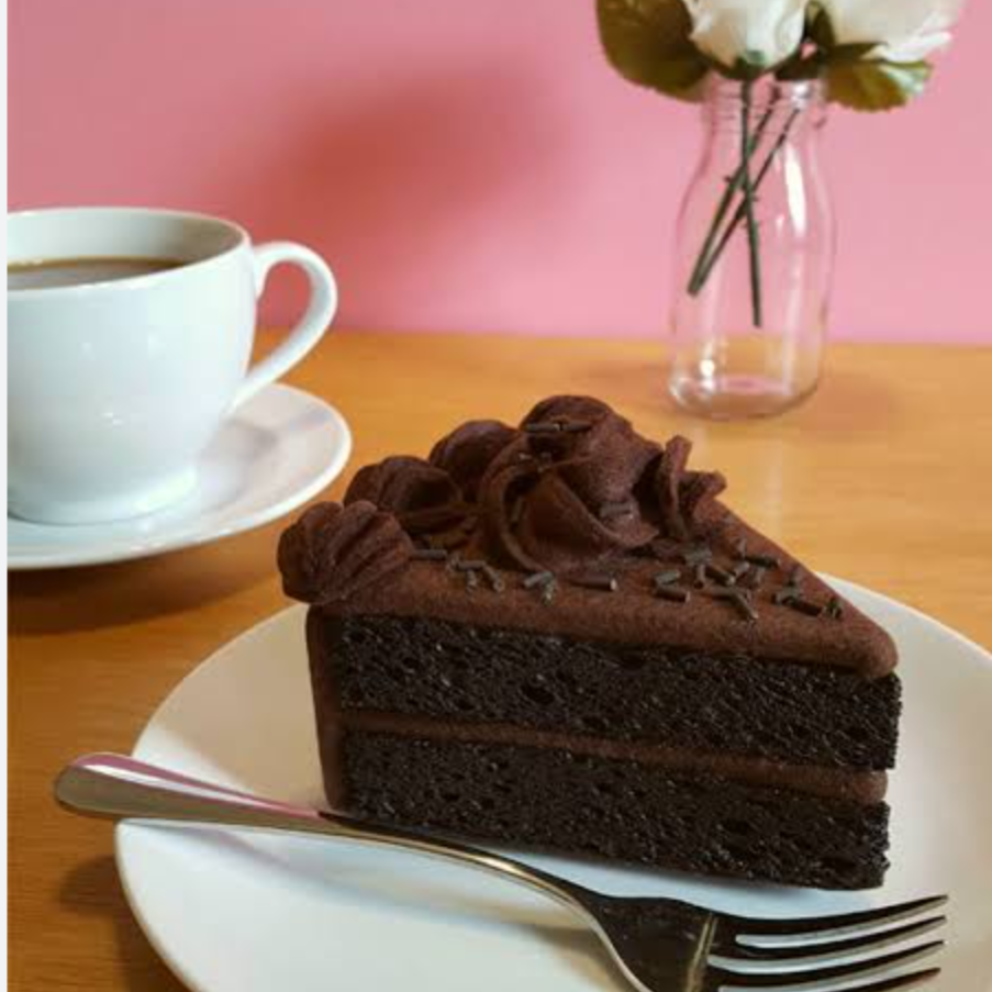 Rebanada pastel chocolate