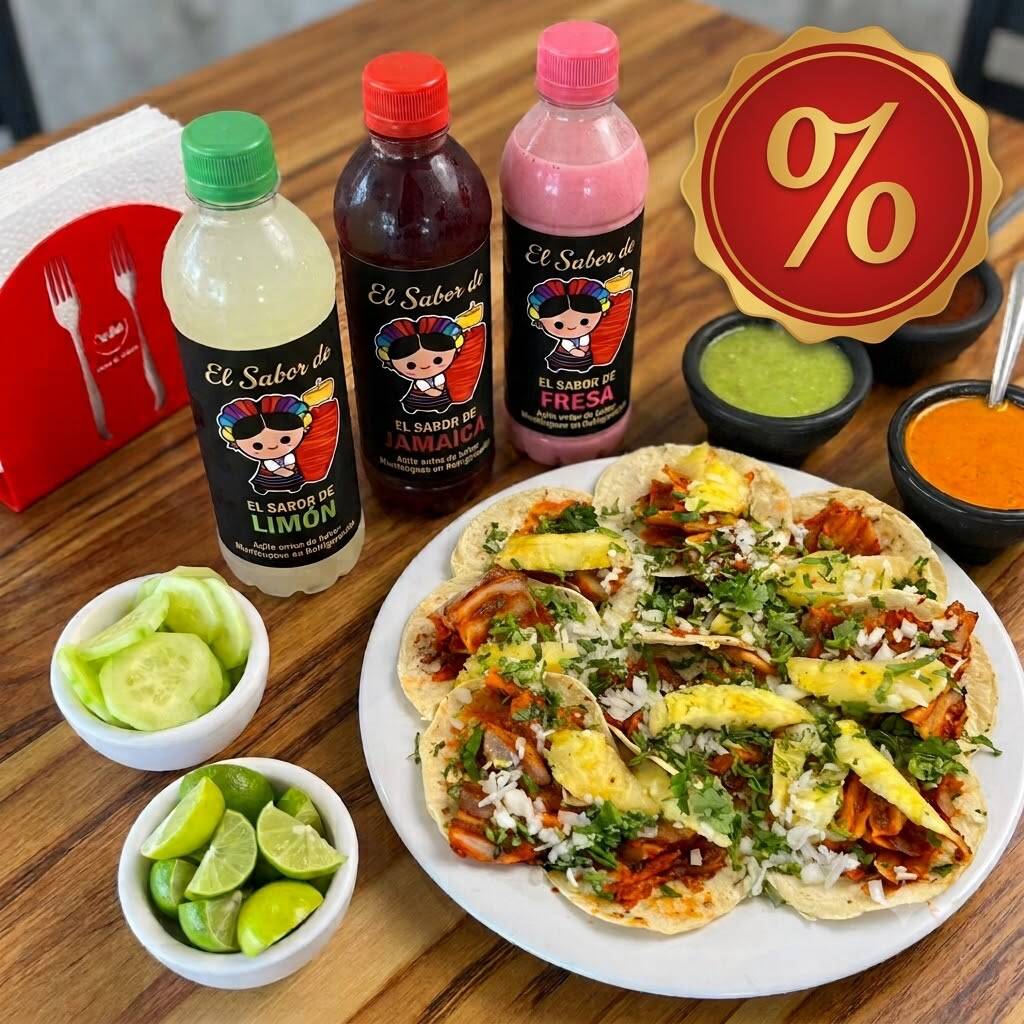 10 TACOS + AGUA FRESCA