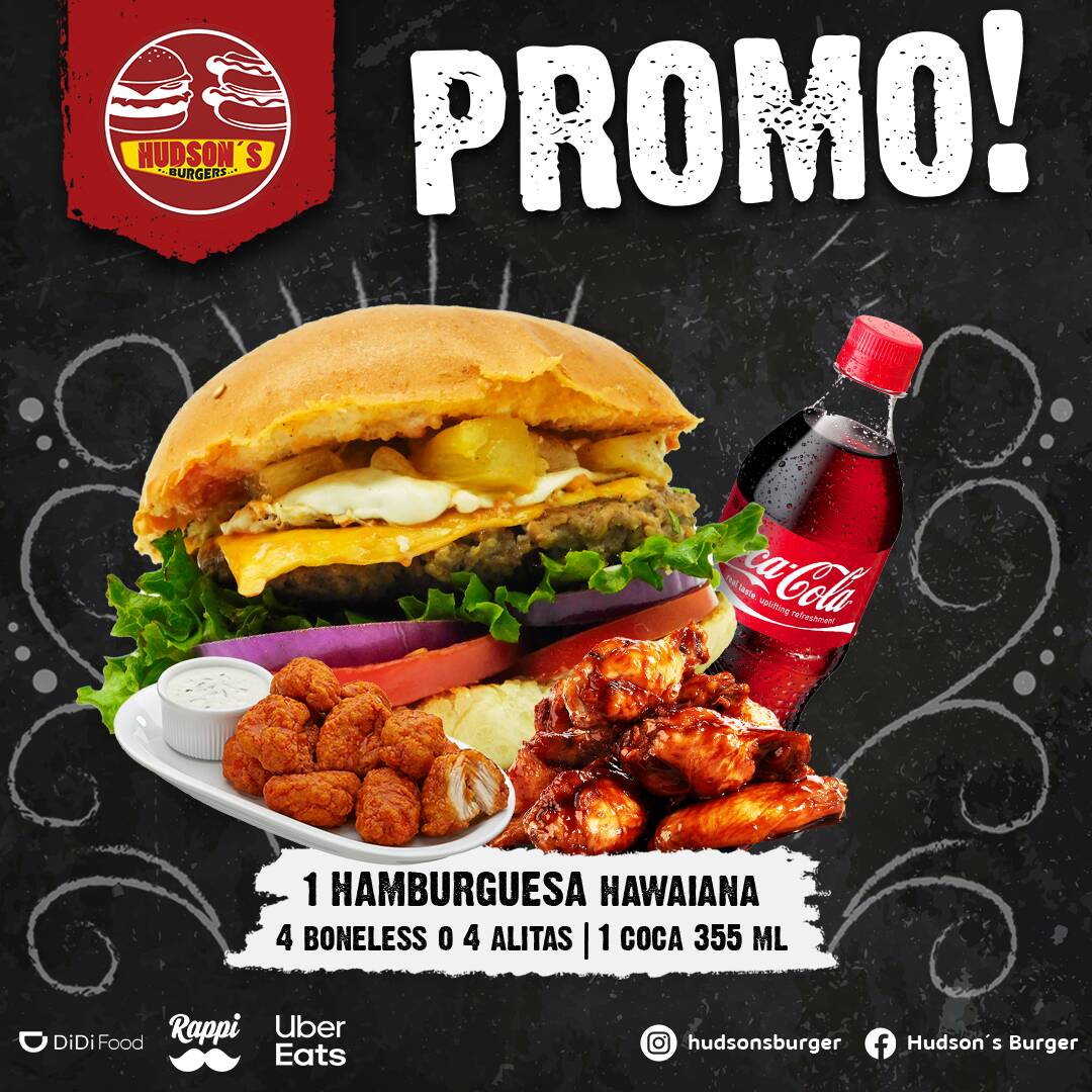 Hawaiana 4boneless/4 Alitas + 1 Coca Cola 355ml