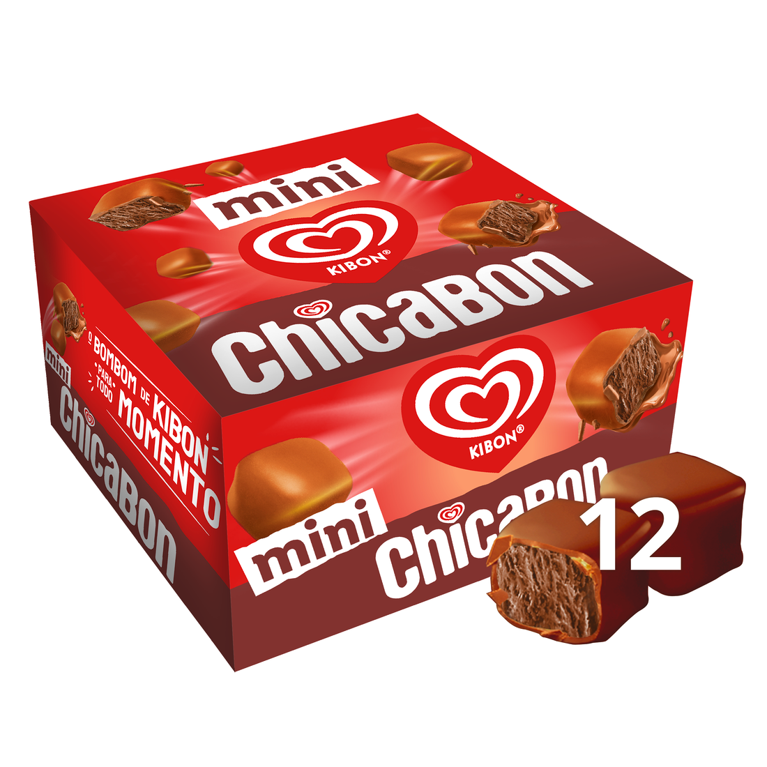 A família Mini cresceu! Chegou o mais novo sabor bombom de Chicabon para você compartilhar. Combinação perfeita da casquinha de chocolate com o sorvete sabor Chicabon: geladinho, cremoso e irresistível. Mini Chicabon é mais um bombom de Kibon para todo momento!