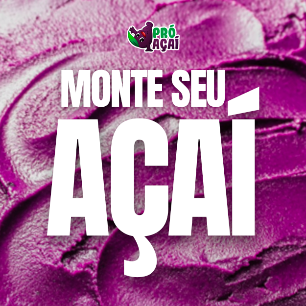 Escolha o tamanho, combine seus toppings favoritos e monte um açaí totalmente do seu jeito! Frutas frescas, cremes irresistíveis e aquela finalização especial para deixar tudo com a sua cara