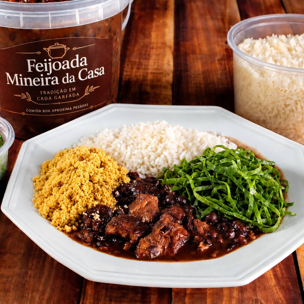 Combo Feijoada No Balde Para Ate 5 Pessoas , ideal para o almoço em família ou para compartilhar.
Nossa feijoada mineira tradicional é preparada no Dia, com feijão selecionado, carnes bem servidas e caldo encorpado, garantindo sabor caseiro e qualidade.
Acompanha 2,2 litro de feijoada, 1 L de arroz branco, farofa, couve e Guaraná 2l
Serve muito bem até 5 pessoas, com ótima quantidade e excelente custo-benefício.