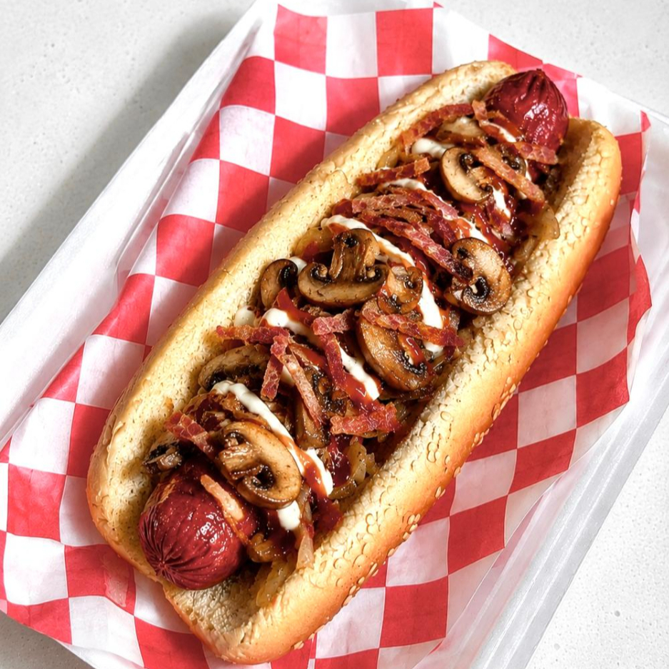 Hot Dog Con Champiñones