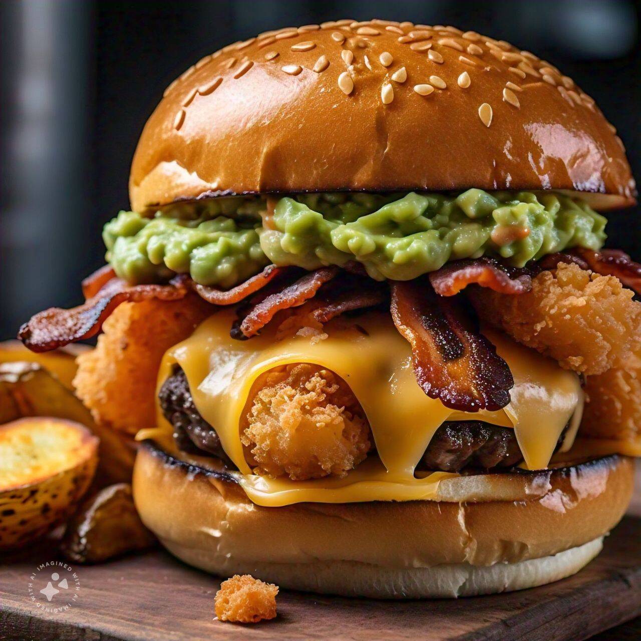 Hamburguesa Camarón y Tocino