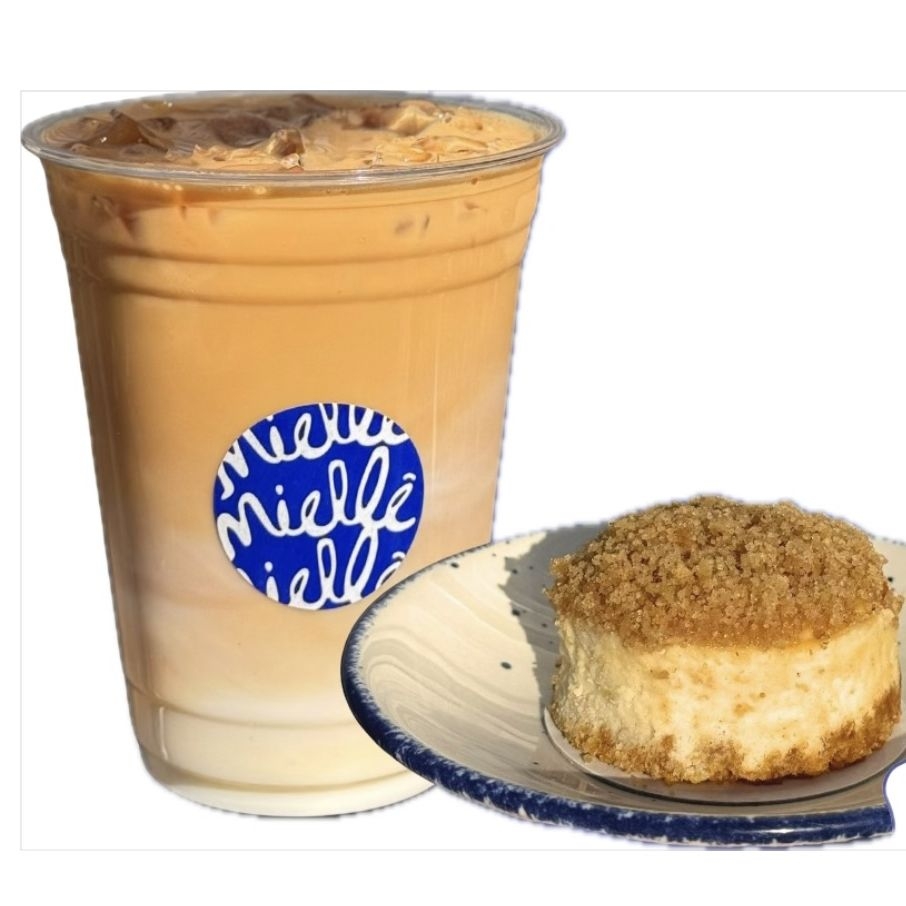 Latte + Mini Cheesecake