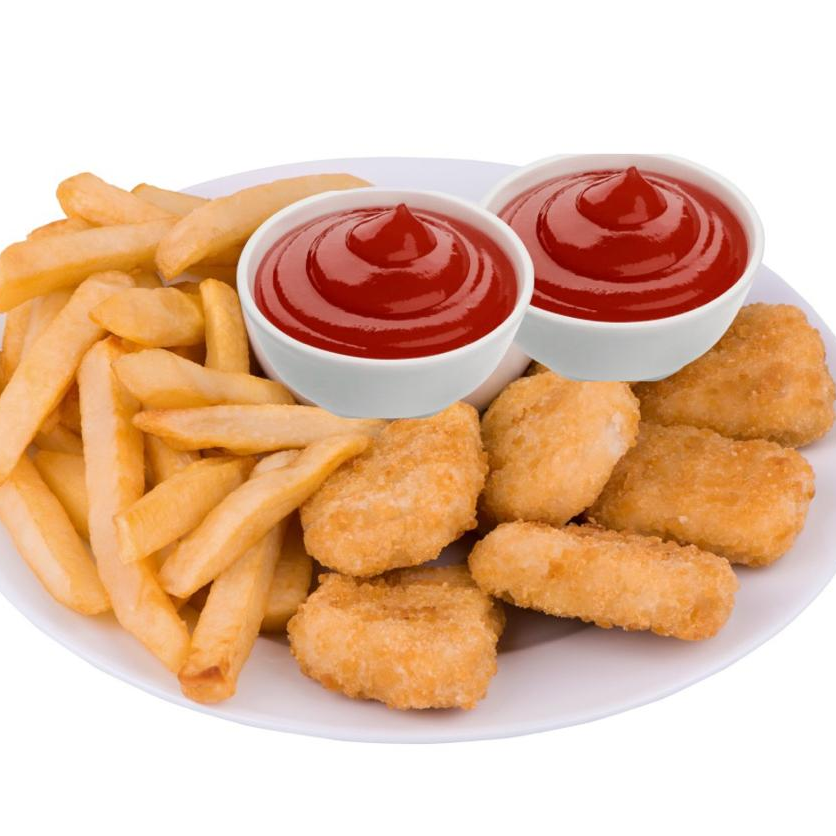 Nuggets de Pollo con Papas