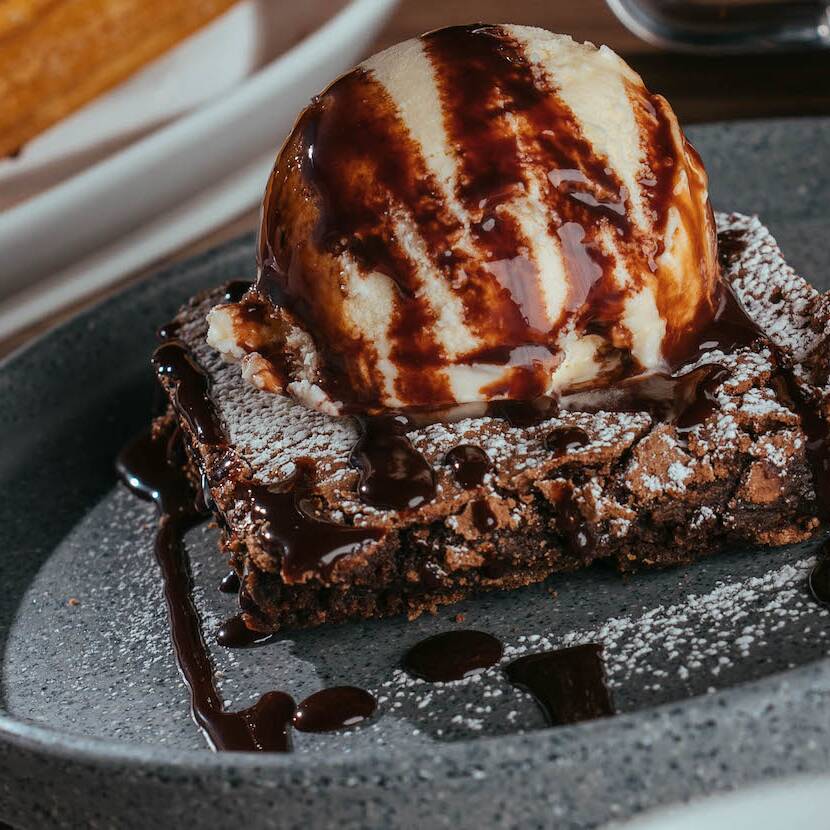 Brownie con Nieve