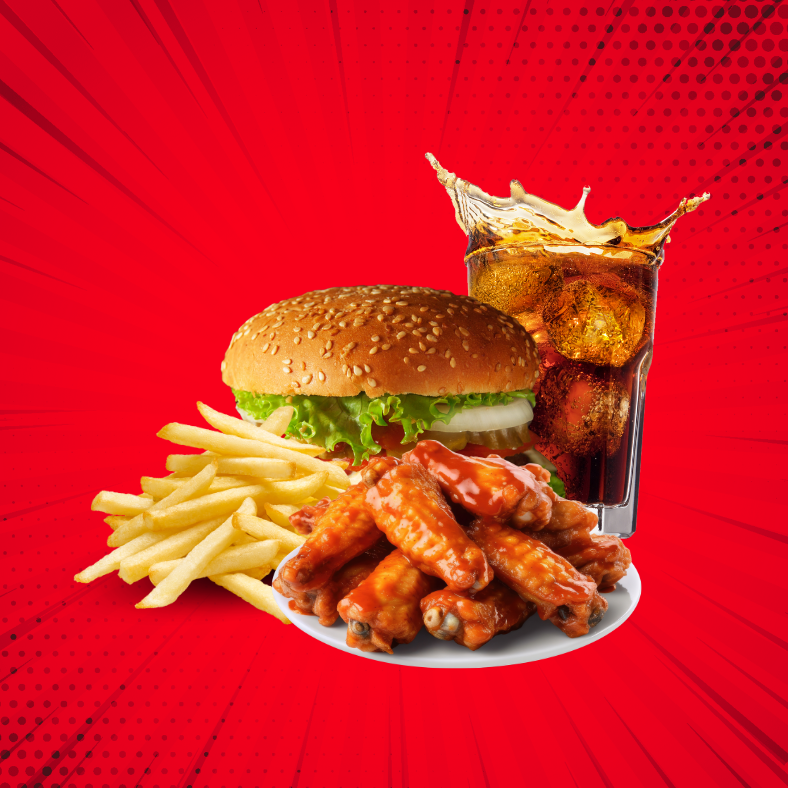 Combo 🍔 a Elegir + Alitas 🍗+ 🍟 + 🥤 *