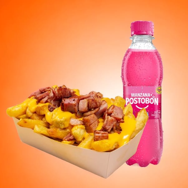 Papas Tocineta + HIT 200 Ml