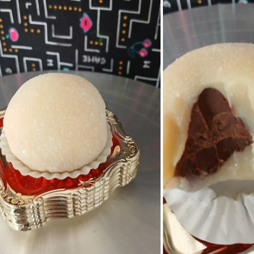 Brigadeiro de ninho com recheio de Nutella