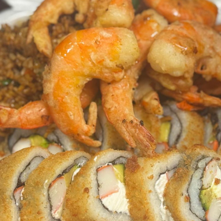 Sushi Empanizado + Camarón + Arroz o Pasta