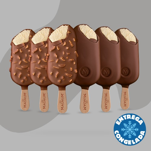 3 Magnum Almendra + 3 Magnum Clásica