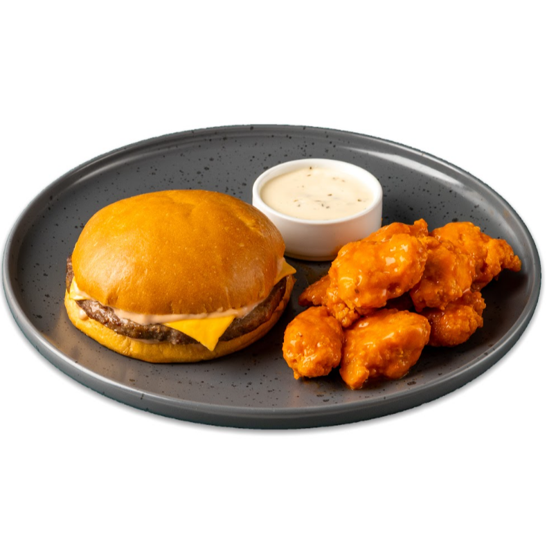 Combo Boneless 250g + Hamburguesa con Queso