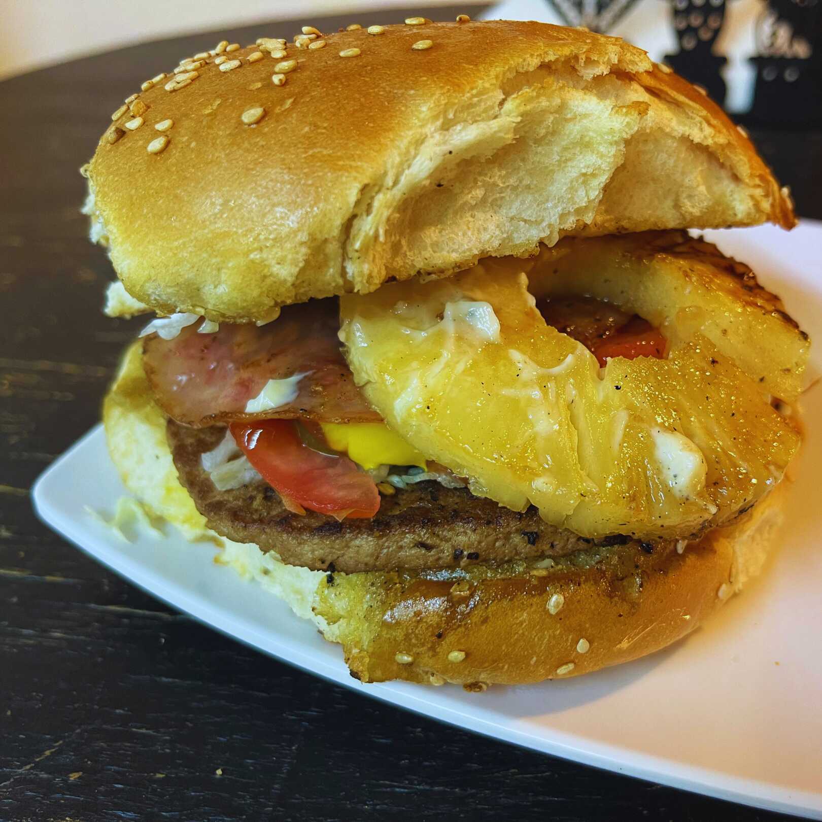 Hamburguesa Hawaiana (con Piña)