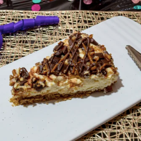 Rebanada de Pastel de queso con chispas