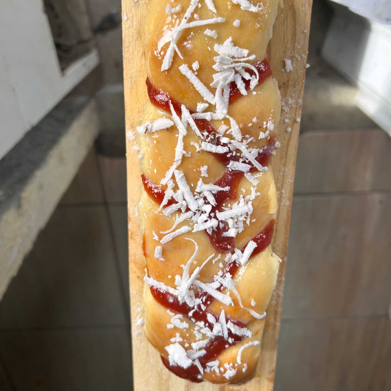 trança doce de goiabada com coco