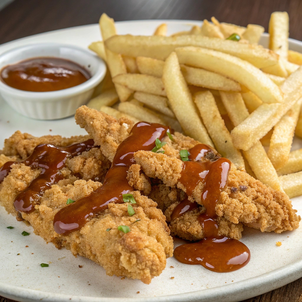 3 fajitas de pollo con 100g de papas a la francesa