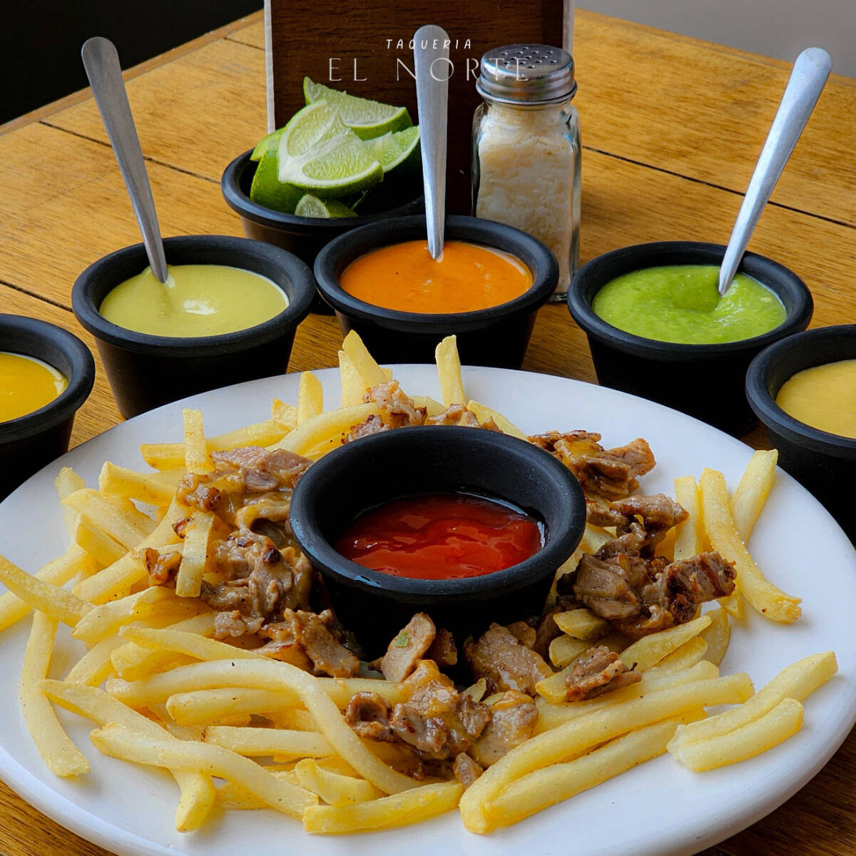 Papas a la Francesa con Arrachera