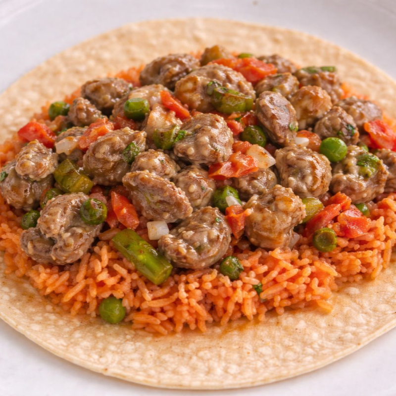 Taco de Mollejas a la Mexicana