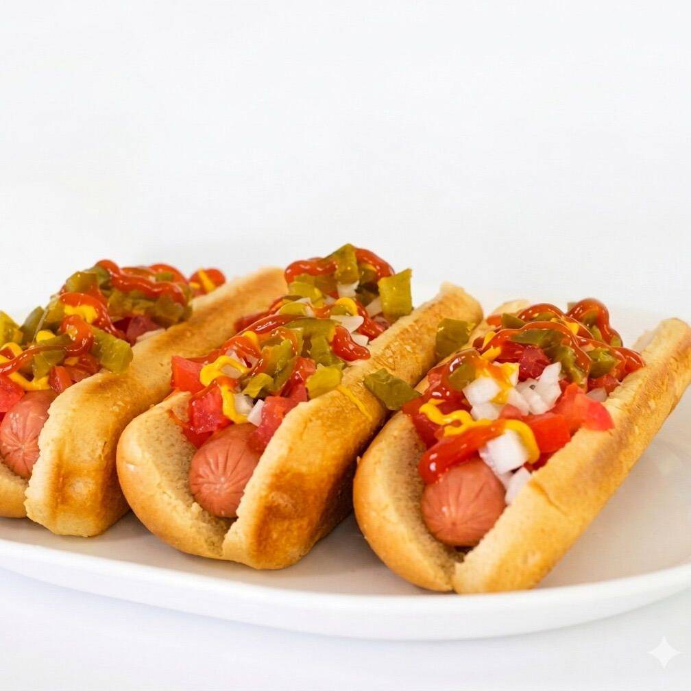3 Pzas de Hot Dog Sencillos