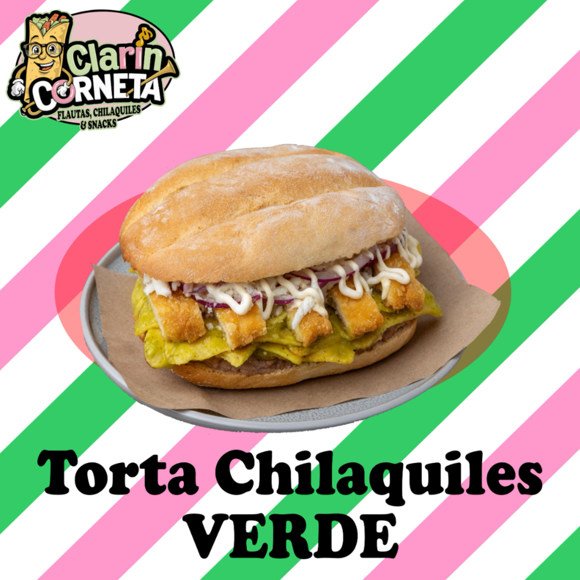 Torta de Chilaquiles Verdes con Milanesa de Res