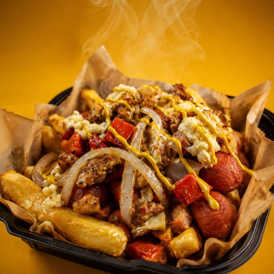 Salchipapas con Alambre