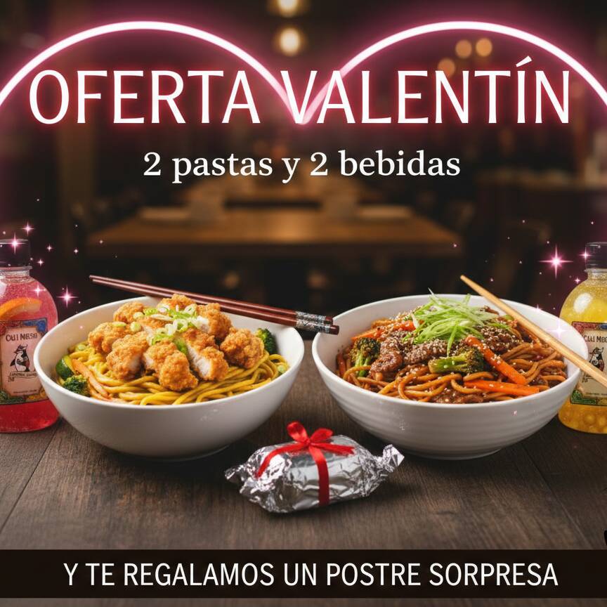 Valentin al SENSHI + POSTRE GRATIS