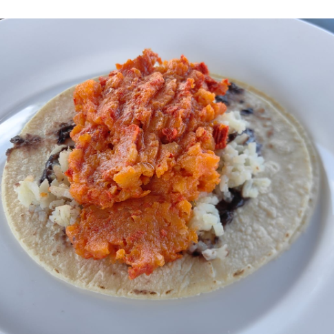 Taco de Papa con Chorizo