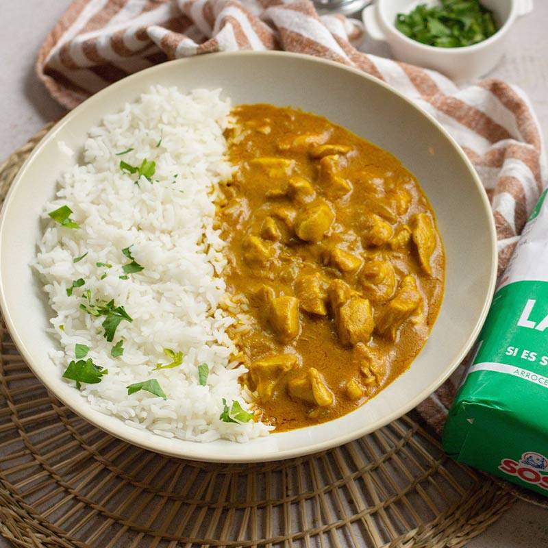 28.Arroz, Pollo y Vegetales en Salsa Curry