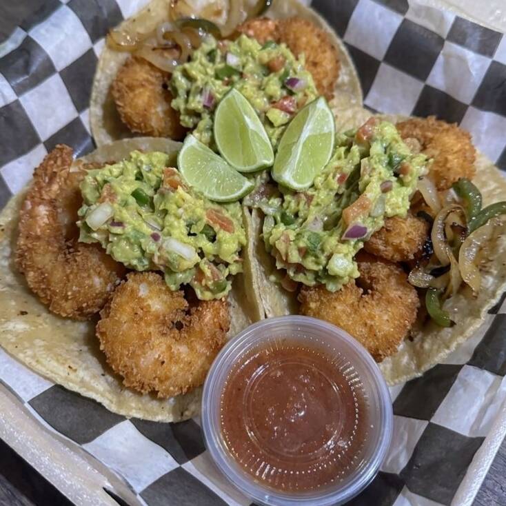 Tacos de camarón 3pzas